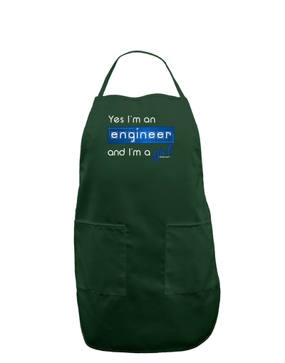 TooLoud Yes I am a Engineer Girl Dark Adult Apron-Bib Apron-TooLoud-Hunter-One-Size-Davson Sales