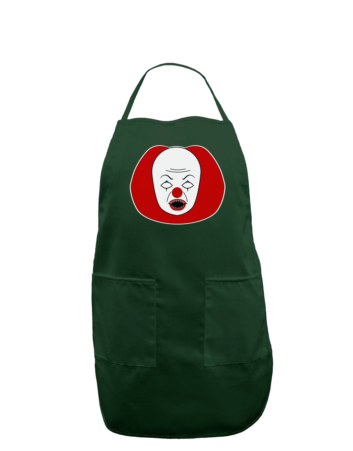 Scary Face Clown - Halloween Dark Adult Apron-Bib Apron-TooLoud-Hunter-One-Size-Davson Sales