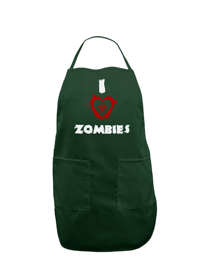 I Heart Zombies - Bio Hazard Heart Dark Adult Apron-Bib Apron-TooLoud-Hunter-One-Size-Davson Sales