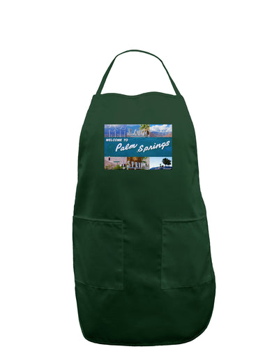 TooLoud Welcome to Palm Springs Collage Dark Adult Apron-Bib Apron-TooLoud-Hunter-One-Size-Davson Sales