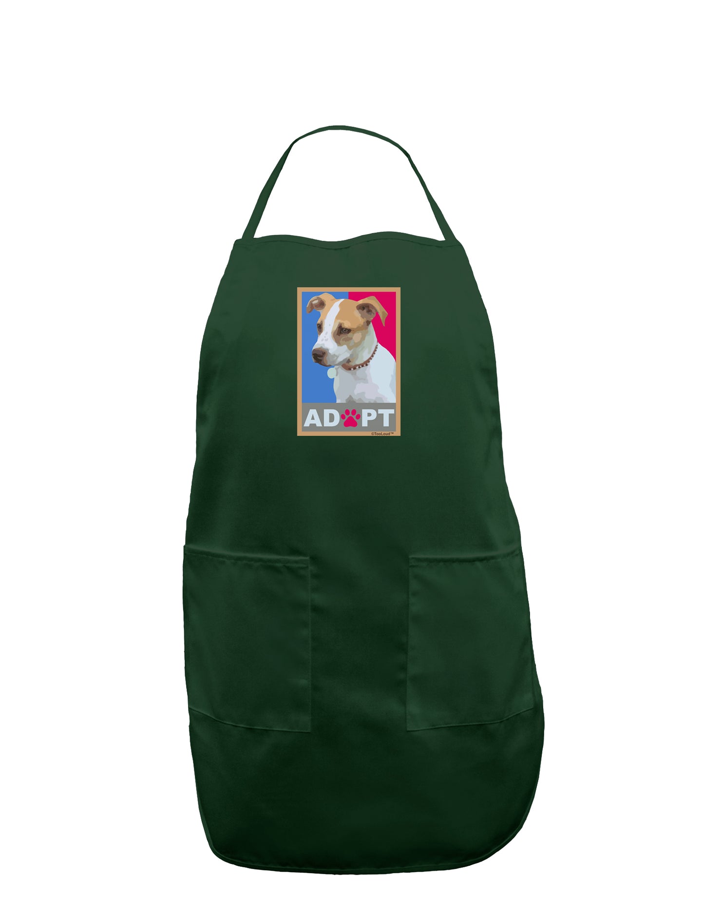 Adopt Cute Puppy Cat Adoption Dark Adult Apron-Bib Apron-TooLoud-Hunter-One-Size-Davson Sales