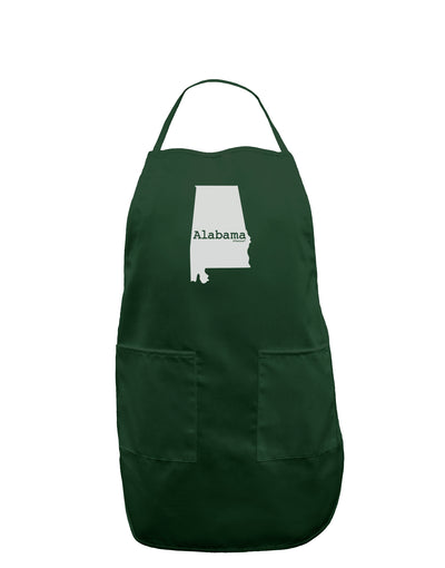 Alabama - United States Shape Dark Adult Apron by TooLoud-Bib Apron-TooLoud-Hunter-One-Size-Davson Sales