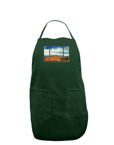 CO Beautiful View Text Dark Adult Apron-Bib Apron-TooLoud-Hunter-One-Size-Davson Sales