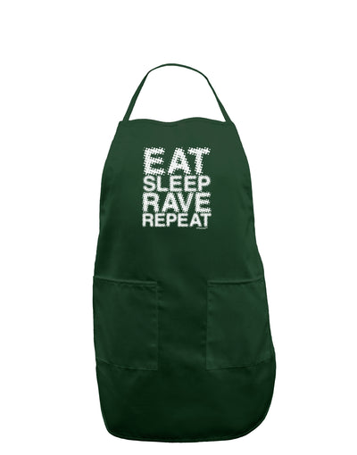 Eat Sleep Rave Repeat Dark Adult Apron by TooLoud-Bib Apron-TooLoud-Hunter-One-Size-Davson Sales