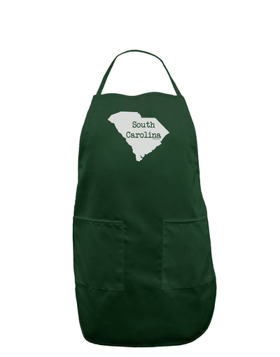 South Carolina - United States Shape Dark Adult Apron by TooLoud-Bib Apron-TooLoud-Hunter-One-Size-Davson Sales