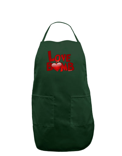 Love Bomb Text Dark Adult Apron-Bib Apron-TooLoud-Hunter-One-Size-Davson Sales