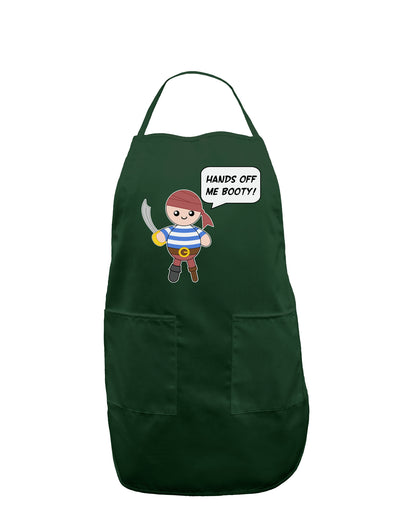 Hands Off Me Booty - Petey the Pirate Dark Adult Apron-Bib Apron-TooLoud-Hunter-One-Size-Davson Sales