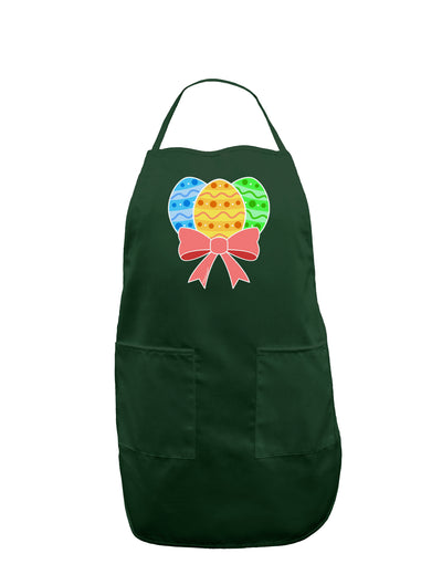 Easter Eggs With Bow Dark Adult Apron by TooLoud-Bib Apron-TooLoud-Hunter-One-Size-Davson Sales