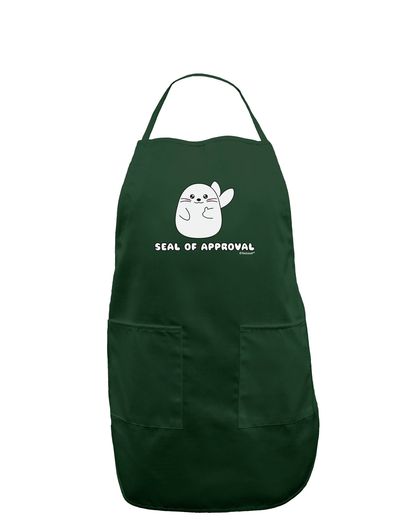 Seal of Approval Dark Adult Apron by TooLoud-Bib Apron-TooLoud-Hunter-One-Size-Davson Sales