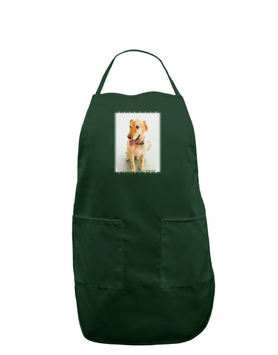 Golden Retriever Watercolor Dark Adult Apron-Bib Apron-TooLoud-Hunter-One-Size-Davson Sales