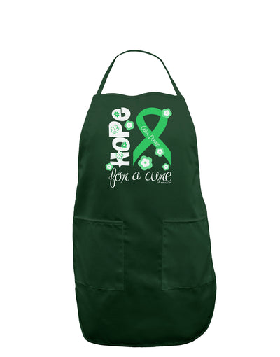 Hope for a Cure - Light Green Ribbon Celiac Disease - Flowers Dark Adult Apron-Bib Apron-TooLoud-Hunter-One-Size-Davson Sales