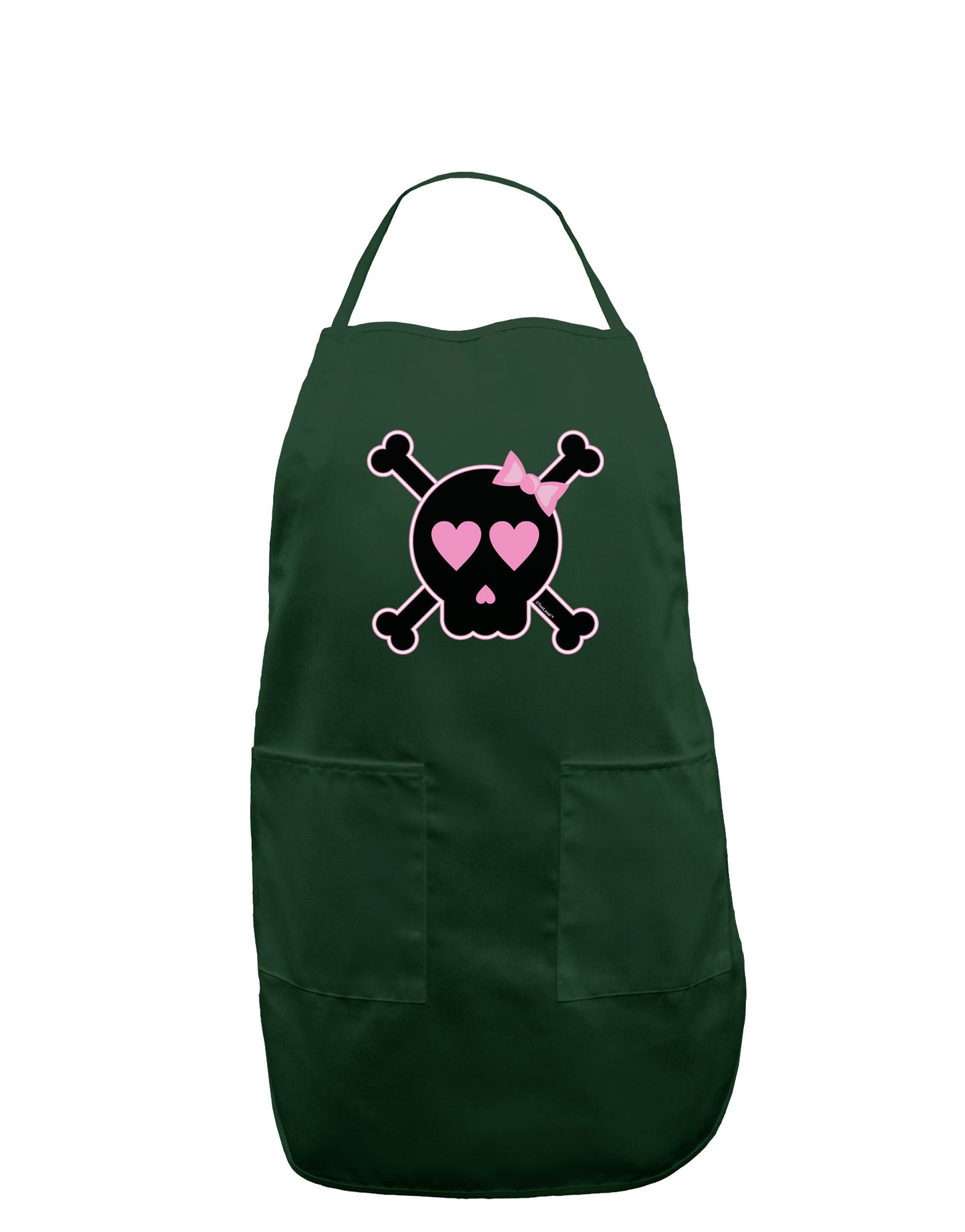 Pink and Black Crossbones Girl Dark Adult Apron-Bib Apron-TooLoud-Hunter-One-Size-Davson Sales