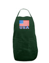 USA Flag Dark Adult Apron by TooLoud-Bib Apron-TooLoud-Hunter-One-Size-Davson Sales