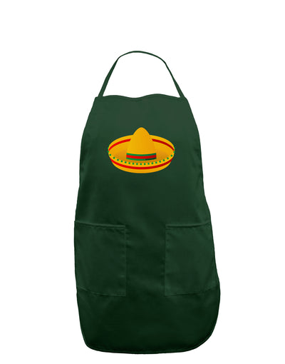 Sombrero Design Dark Adult Apron by TooLoud-Bib Apron-TooLoud-Hunter-One-Size-Davson Sales