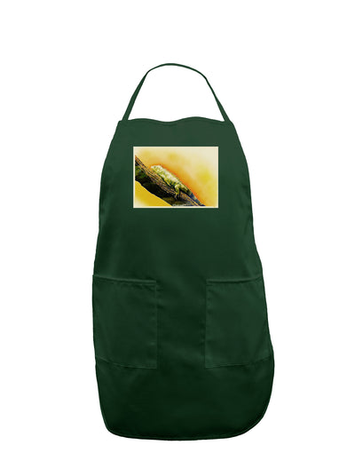 Iguana Watercolor Dark Adult Apron-Bib Apron-TooLoud-Hunter-One-Size-Davson Sales