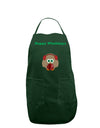 Happy Wholidays Winter Owl With Earmuffs Dark Adult Apron-Bib Apron-TooLoud-Hunter-One-Size-Davson Sales