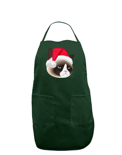 Santa Hat Disgruntled Siamese Cat Dark Adult Apron by-Bib Apron-TooLoud-Hunter-One-Size-Davson Sales