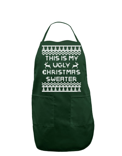 This Is My Ugly Christmas Sweater Dark Adult Apron-Bib Apron-TooLoud-Hunter-One-Size-Davson Sales