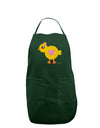 Cute Chick with Bow - Crayon Style Drawing Dark Adult Apron by TooLoud-Bib Apron-TooLoud-Hunter-One-Size-Davson Sales