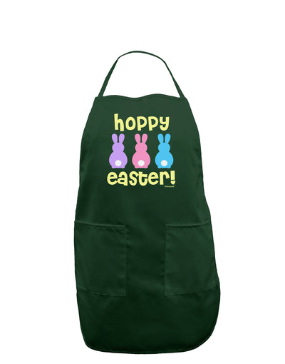 Three Easter Bunnies - Hoppy Easter Dark Adult Apron by TooLoud-Bib Apron-TooLoud-Hunter-One-Size-Davson Sales