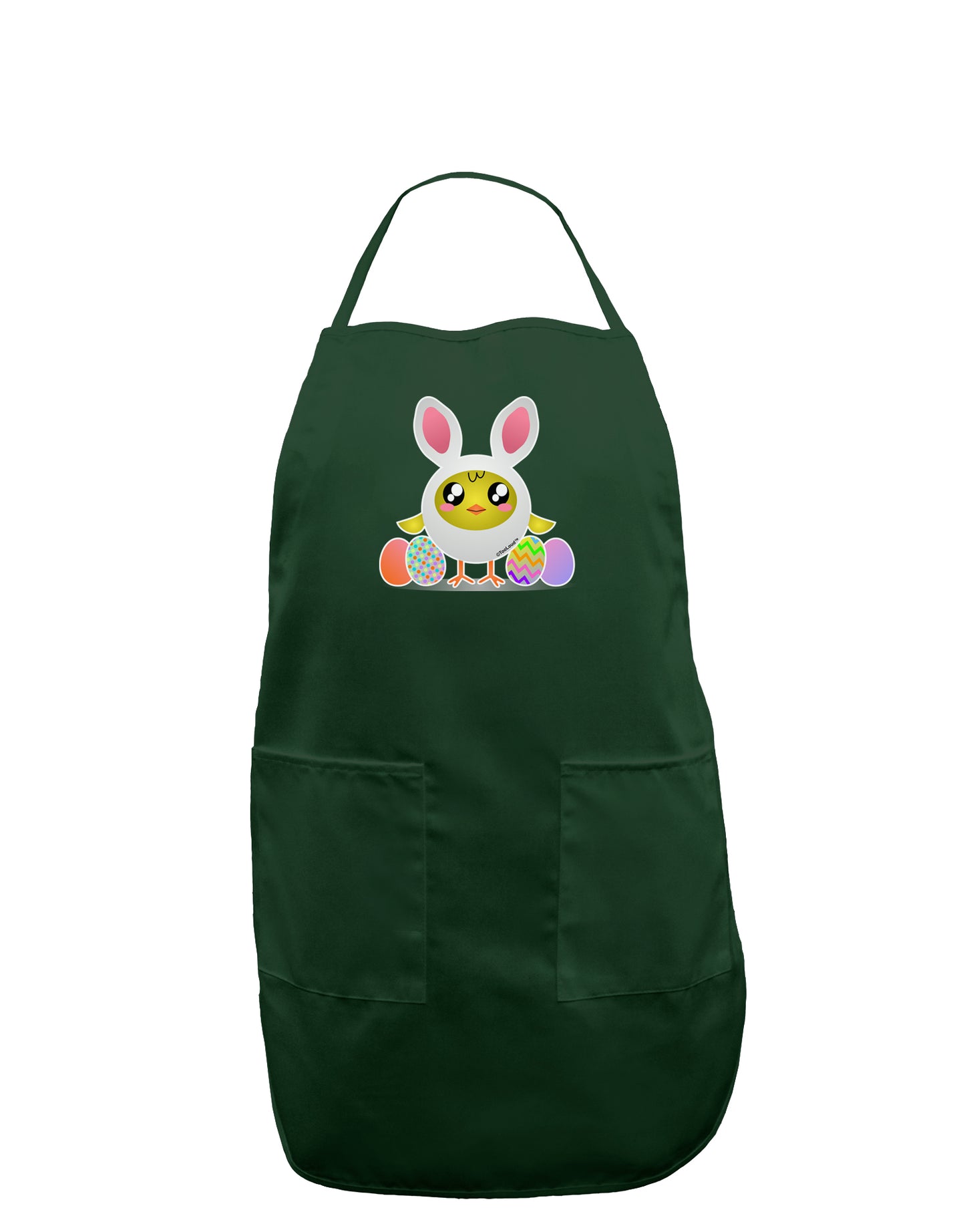 Chick In Bunny Costume Dark Adult Apron-Bib Apron-TooLoud-Hunter-One-Size-Davson Sales