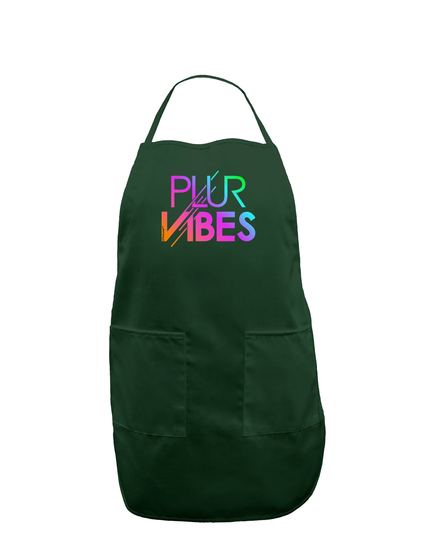 PLUR Vibes Dark Adult Apron-Bib Apron-TooLoud-Hunter-One-Size-Davson Sales