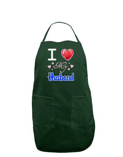 I Love Heart My Husband Dark Adult Apron-Bib Apron-TooLoud-Hunter-One-Size-Davson Sales