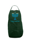 Happy Hanukkah Menorah Dark Adult Apron-Bib Apron-TooLoud-Hunter-One-Size-Davson Sales