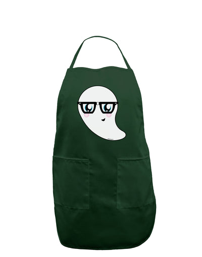 Cute Nerd Ghost Halloween Dark Adult Apron-Bib Apron-TooLoud-Hunter-One-Size-Davson Sales