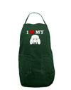 I Heart My - Cute Poodle Dog - White Dark Adult Apron by TooLoud-Bib Apron-TooLoud-Hunter-One-Size-Davson Sales