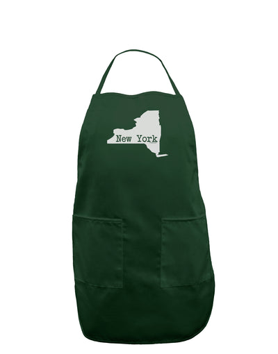 New York - United States Shape Dark Adult Apron by TooLoud-Bib Apron-TooLoud-Hunter-One-Size-Davson Sales