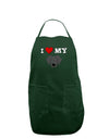 I Heart My - Cute Black Labrador Retriever Dog Dark Adult Apron by TooLoud-Bib Apron-TooLoud-Hunter-One-Size-Davson Sales