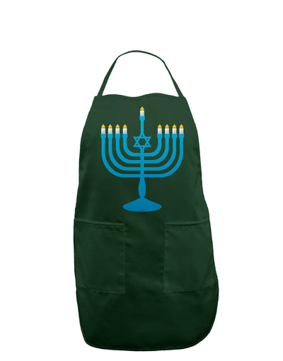 Hanukkah Menorah Dark Adult Apron-Bib Apron-TooLoud-Hunter-One-Size-Davson Sales