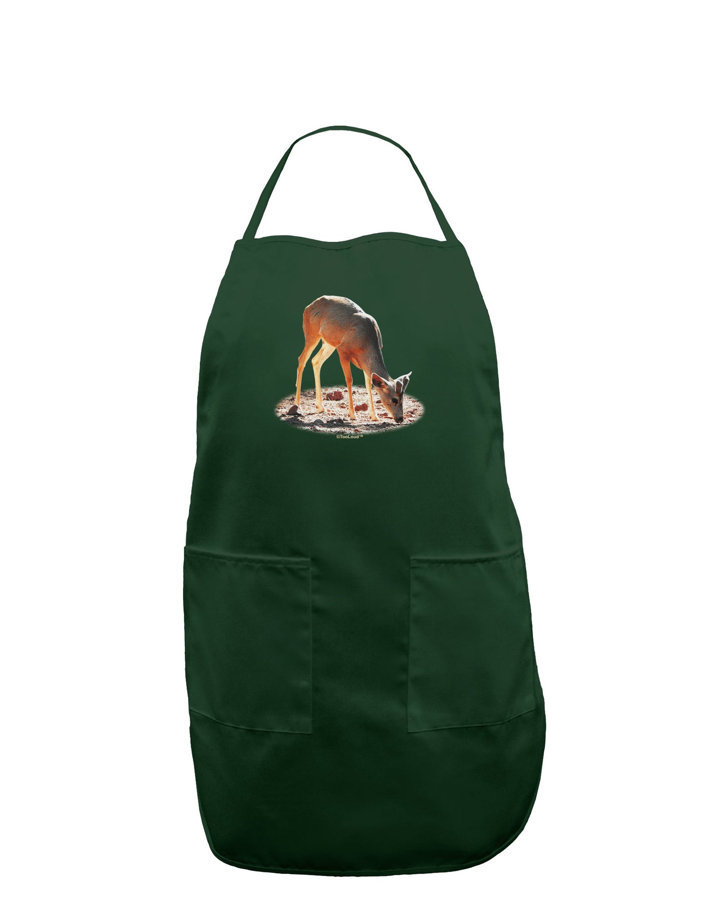 Little Buck Cutout Dark Adult Apron-Bib Apron-TooLoud-Hunter-One-Size-Davson Sales