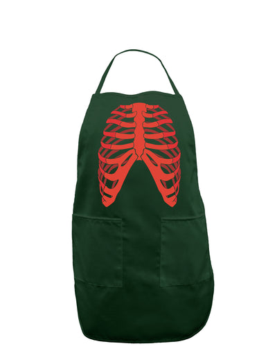 Human Red Skeleton Bones Ribcage Dark Adult Apron-Bib Apron-TooLoud-Hunter-One-Size-Davson Sales