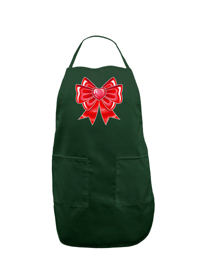 Valentine's Day Heart Bow Dark Adult Apron-Bib Apron-TooLoud-Hunter-One-Size-Davson Sales