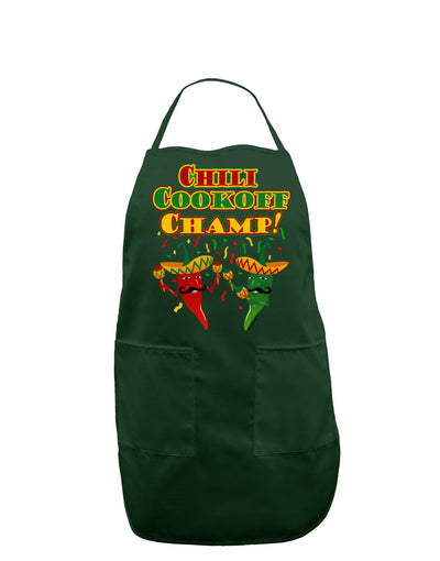 Chili Cookoff Champ! Chile Peppers Dark Adult Apron-Bib Apron-TooLoud-Hunter-One-Size-Davson Sales