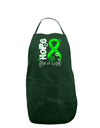 Hope for a Cure - Lime Green Ribbon Lyme Disease - Flowers Dark Adult Apron-Bib Apron-TooLoud-Hunter-One-Size-Davson Sales