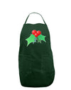 holly Christmas Design Dark Adult Apron-Bib Apron-TooLoud-Hunter-One-Size-Davson Sales