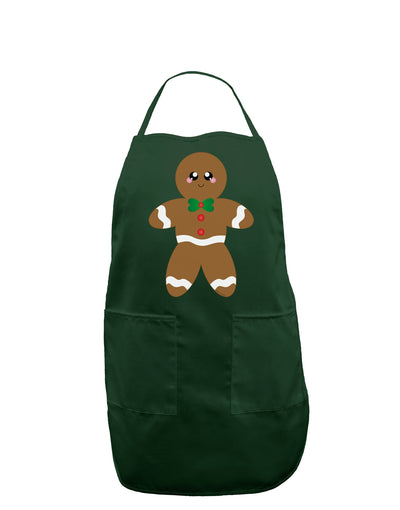 Cute Gingerbread Man Christmas Dark Adult Apron-Bib Apron-TooLoud-Hunter-One-Size-Davson Sales