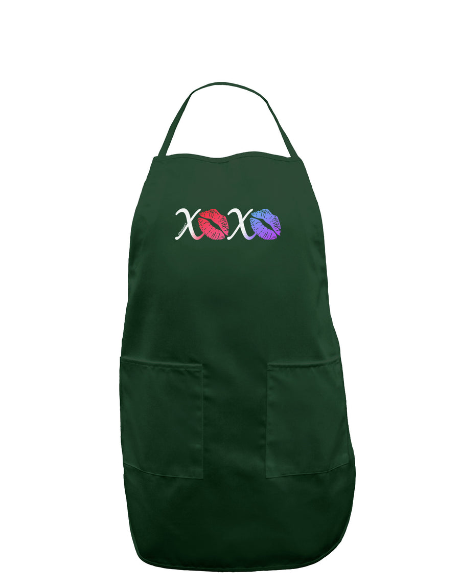 TooLoud XOXO Kisses Dark Adult Apron-Bib Apron-TooLoud-Black-One-Size-Davson Sales