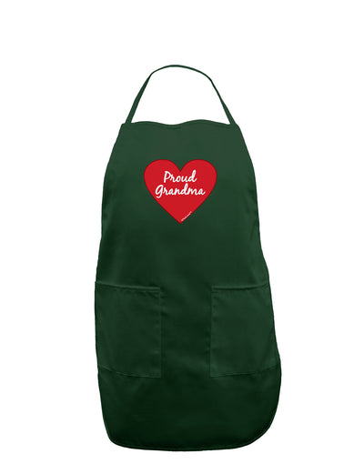 Proud Grandma Heart Dark Adult Apron-Bib Apron-TooLoud-Hunter-One-Size-Davson Sales