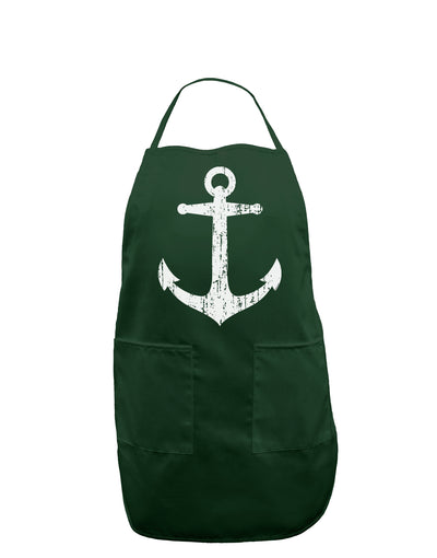 Distressed Nautical Sailor Anchor Dark Adult Apron-Bib Apron-TooLoud-Hunter-One-Size-Davson Sales