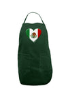 Mexican Flag Heart - Beveled Dark Adult Apron by TooLoud-Bib Apron-TooLoud-Hunter-One-Size-Davson Sales