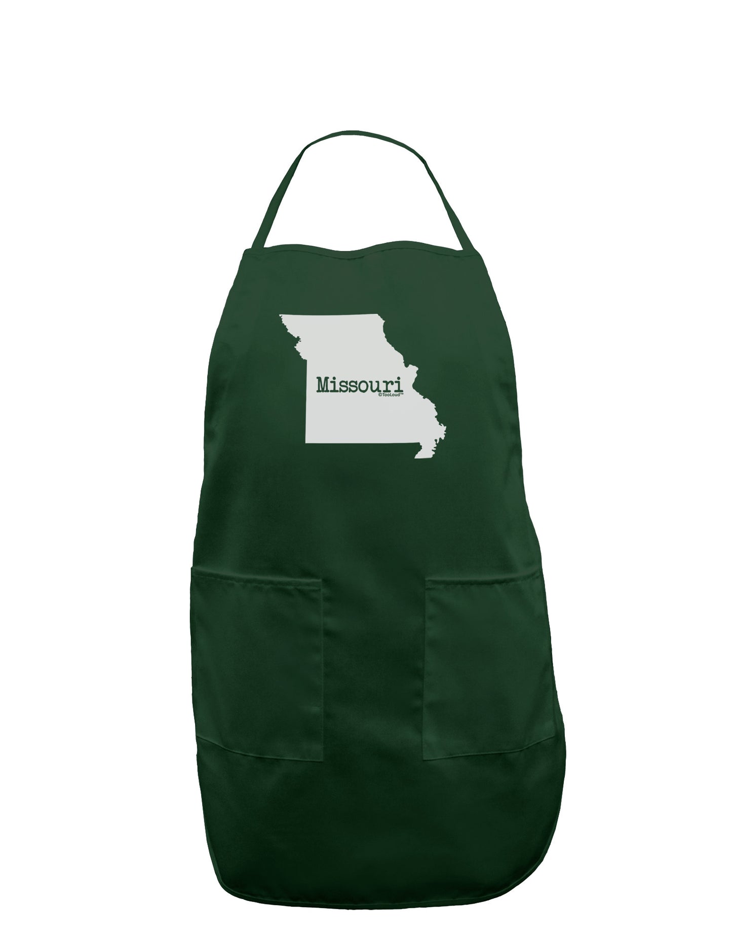 Missouri - United States Shape Dark Adult Apron-Bib Apron-TooLoud-Hunter-One-Size-Davson Sales