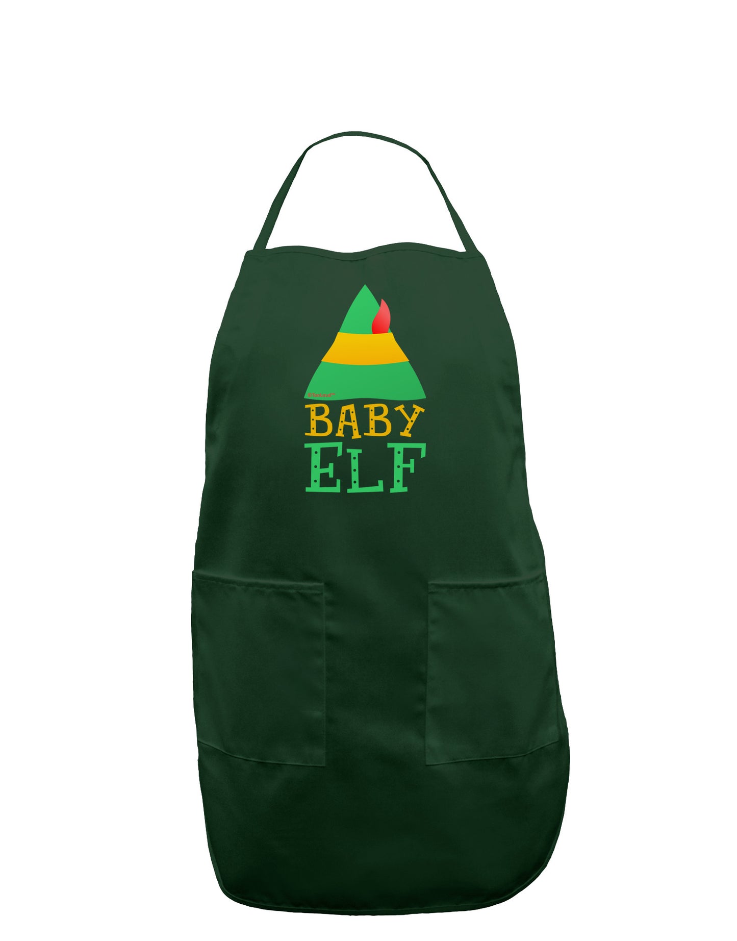 Matching Christmas Design - Elf Family - Baby Elf Dark Adult Apron by TooLoud-Bib Apron-TooLoud-Hunter-One-Size-Davson Sales