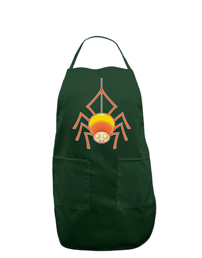 Cute Candy Corn Spider - Halloween Dark Adult Apron-Bib Apron-TooLoud-Hunter-One-Size-Davson Sales