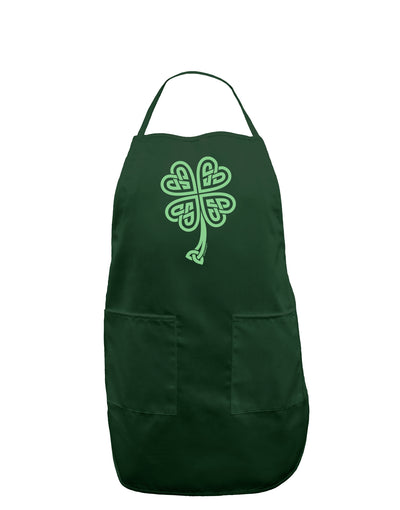 Celtic Knot 4 Leaf Clover St Patricks Dark Adult Apron-Bib Apron-TooLoud-Hunter-One-Size-Davson Sales