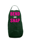 Bend and Snap Pink Text Dark Adult Apron-Bib Apron-TooLoud-Hunter-One-Size-Davson Sales