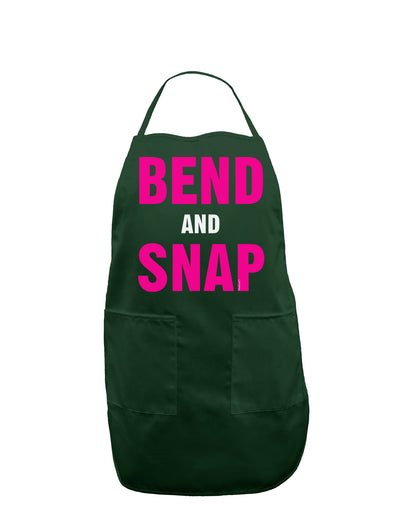 Bend and Snap Pink Text Dark Adult Apron-Bib Apron-TooLoud-Hunter-One-Size-Davson Sales